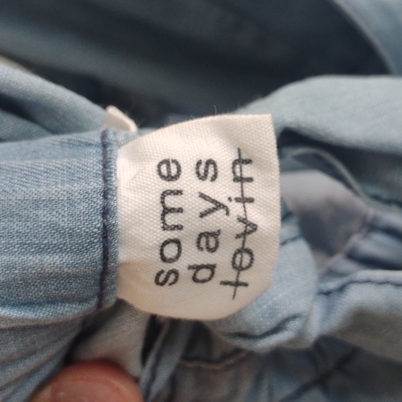 Revolve Denim overall jumper mini dress with adjustable shoulder straps - Picture 7 of 7